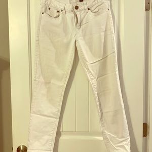 J. Crew Toothpick white denim
